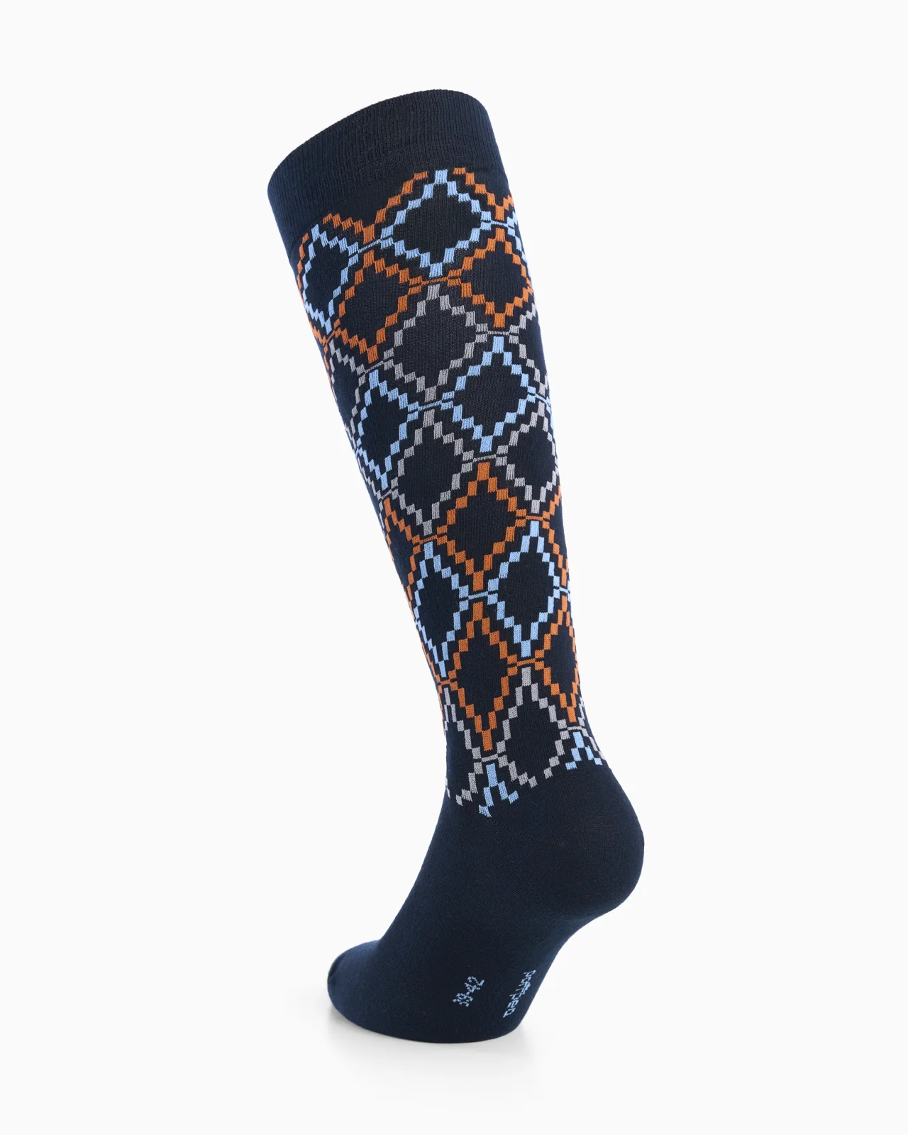 Calza lunga cotone Romeo con motivo geometrico - Image 4