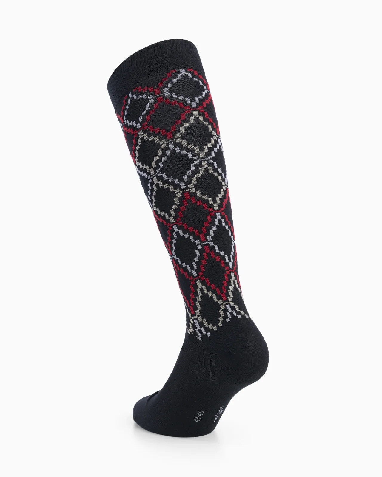 Calza lunga cotone Romeo con motivo geometrico - Image 4