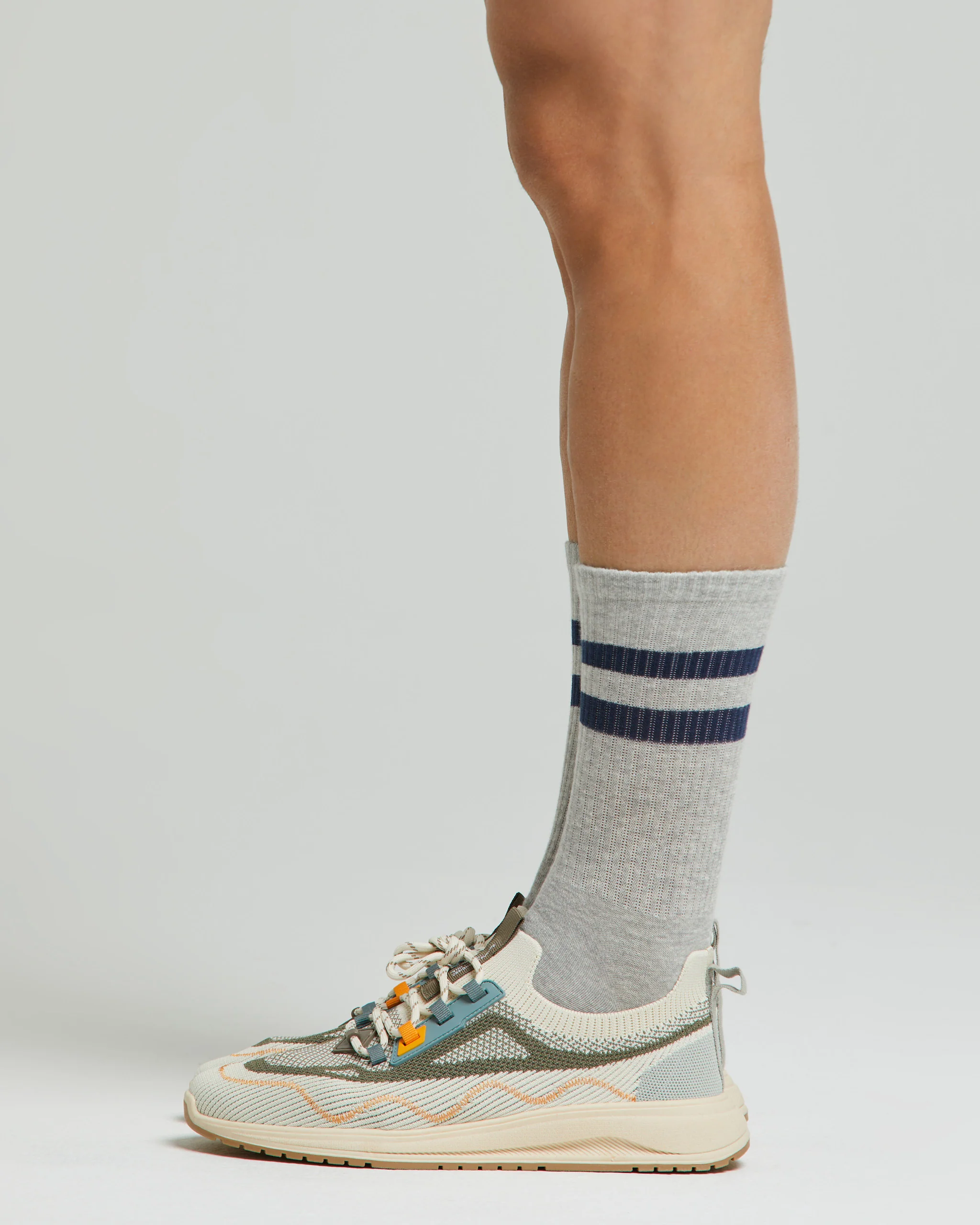 Calza tennis Argo cotone con righe a contrasto - Image 3