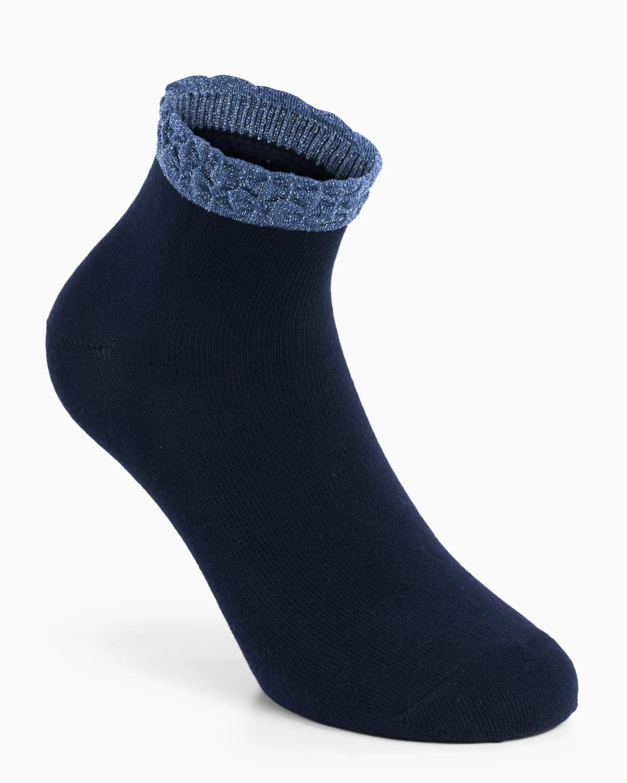 Calza Tosca con bordo in lamè goffrato - Image 3
