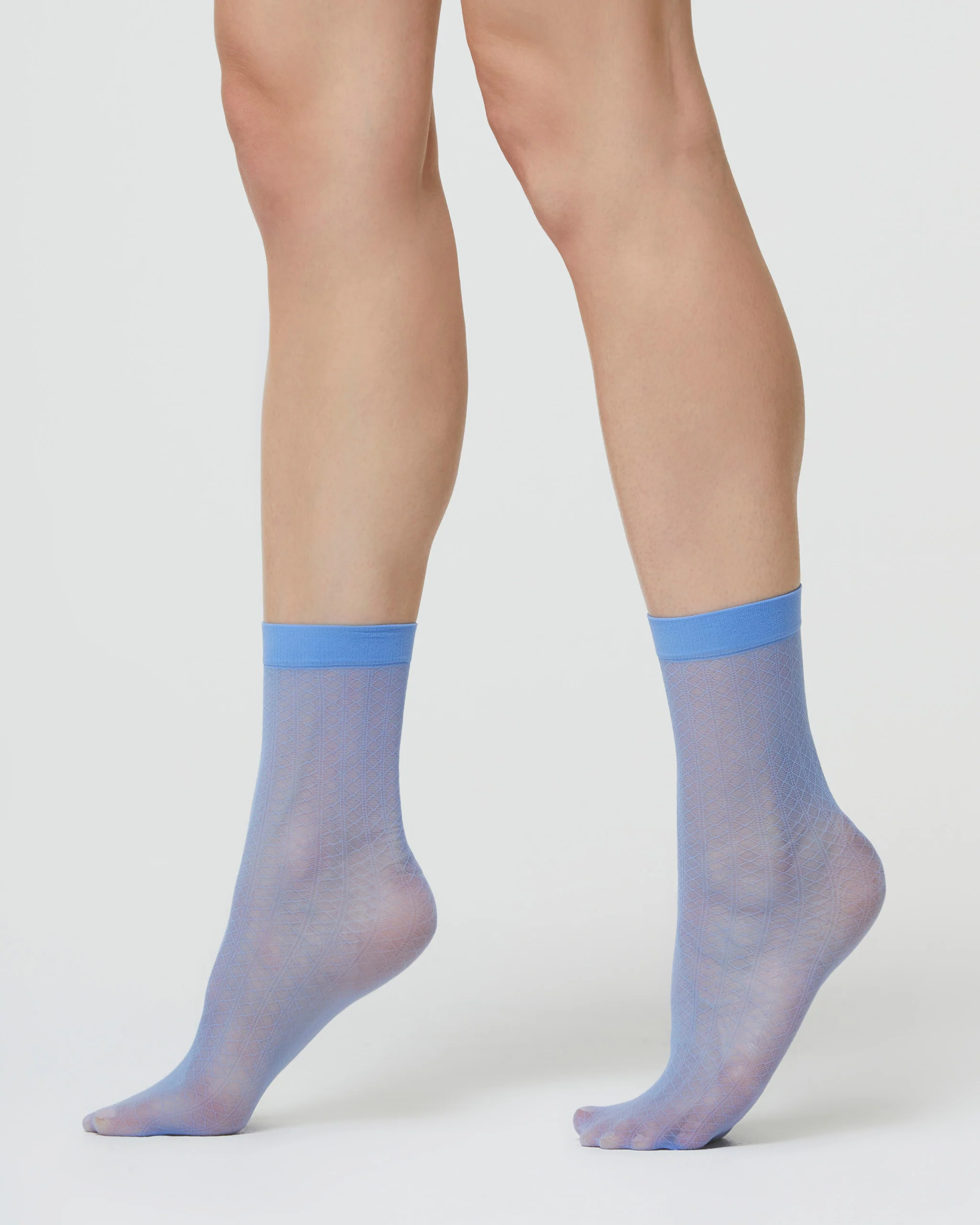 CALZINO VELATO NATALIE CON MICRO MOTIVI ROMBI