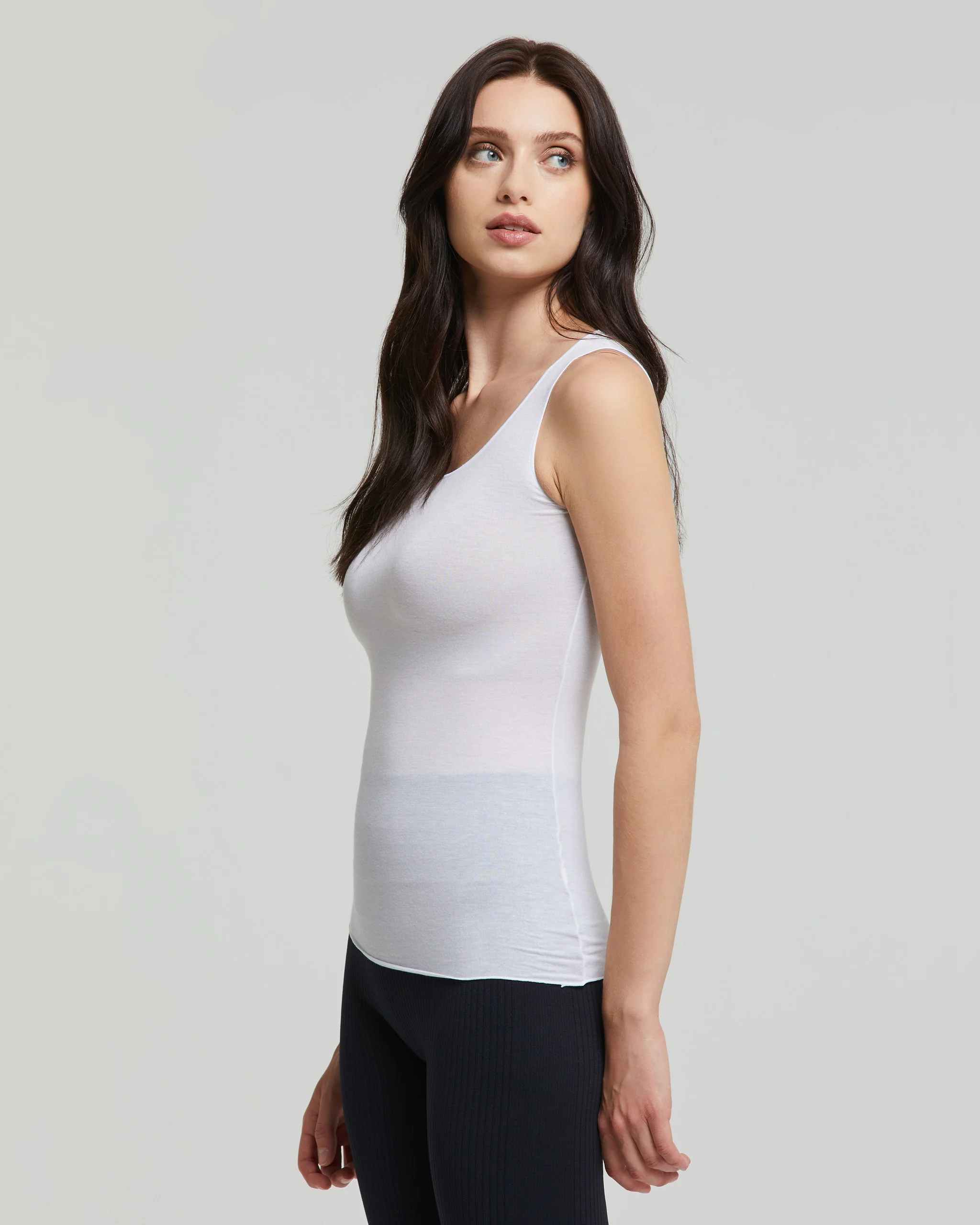 Canotta scollo tondo in modal cashmere - Image 3