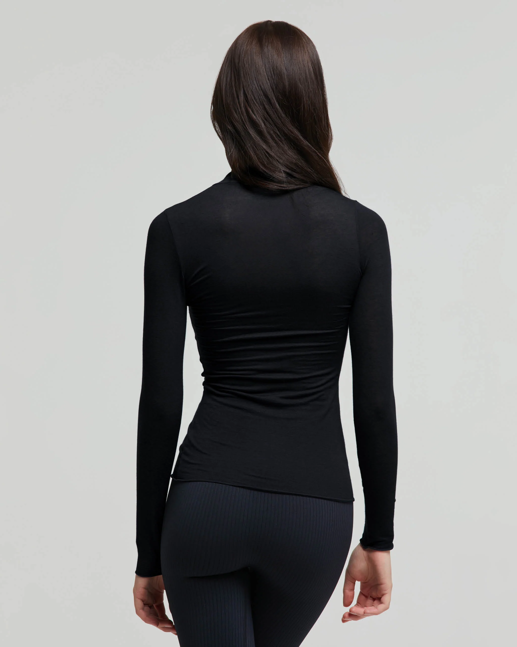 Maglia collo alto in modal cashmere - Image 2