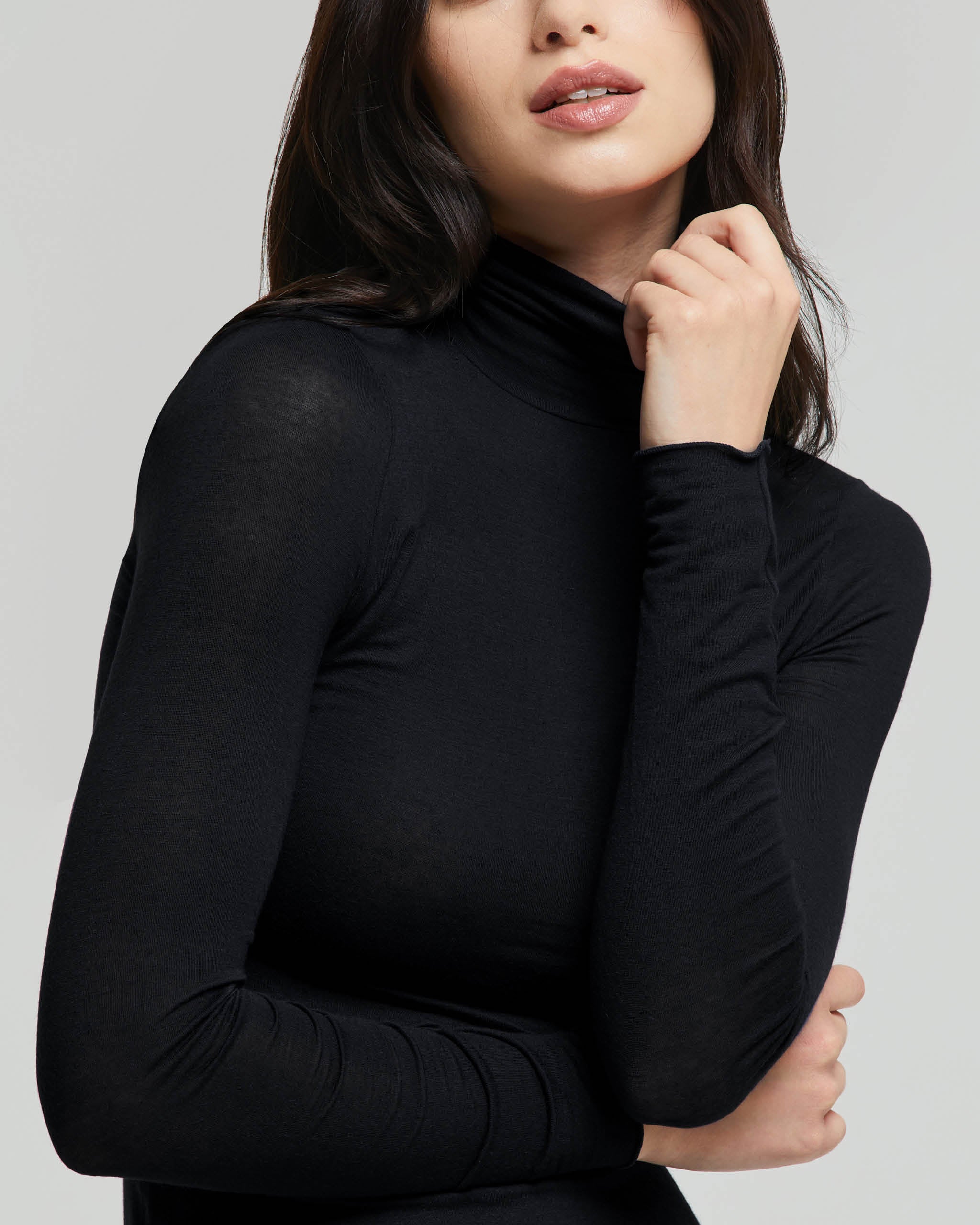 Maglia collo alto in modal cashmere - Image 4