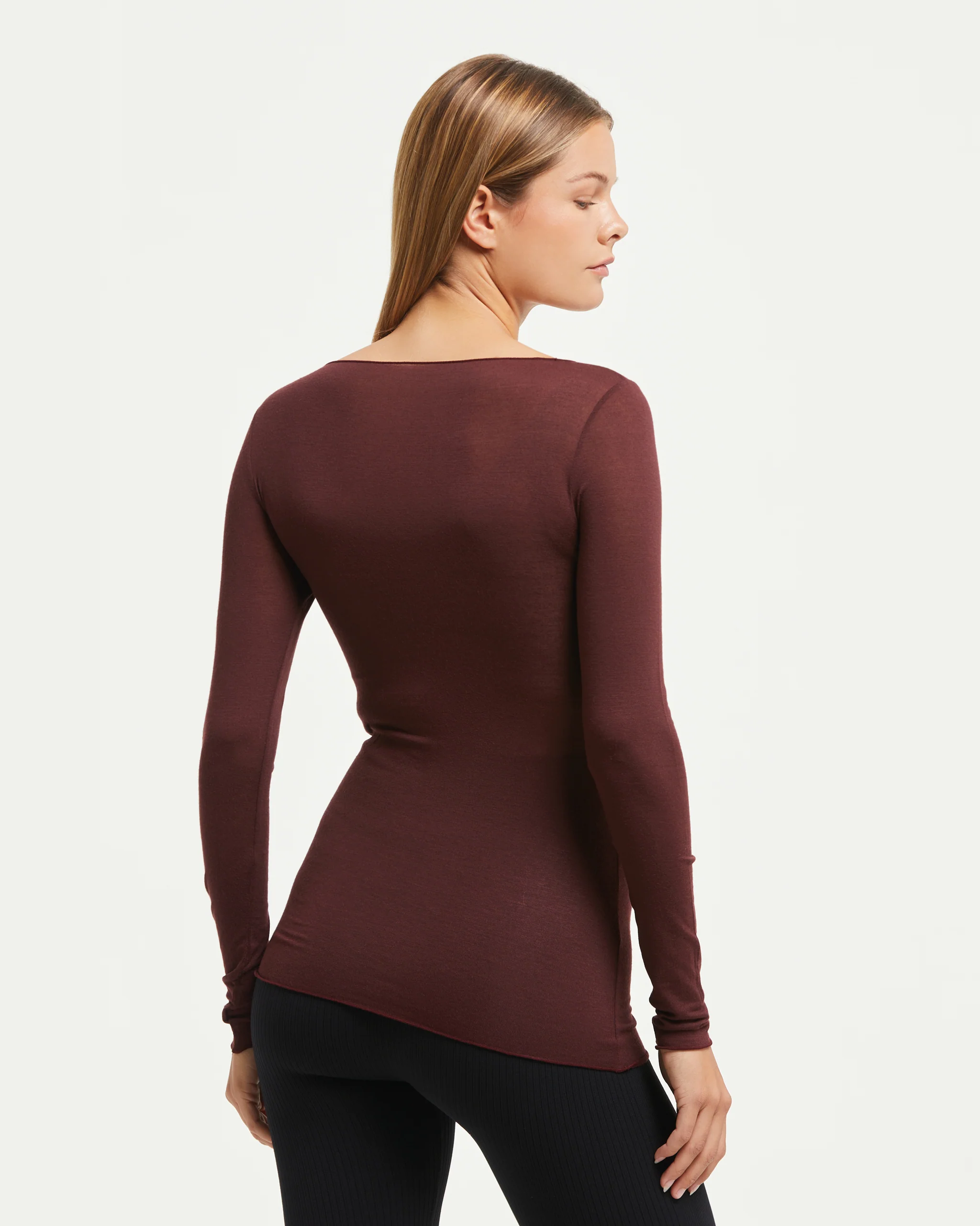 Maglia con scollo a barchetta in modal cashmere - Image 2