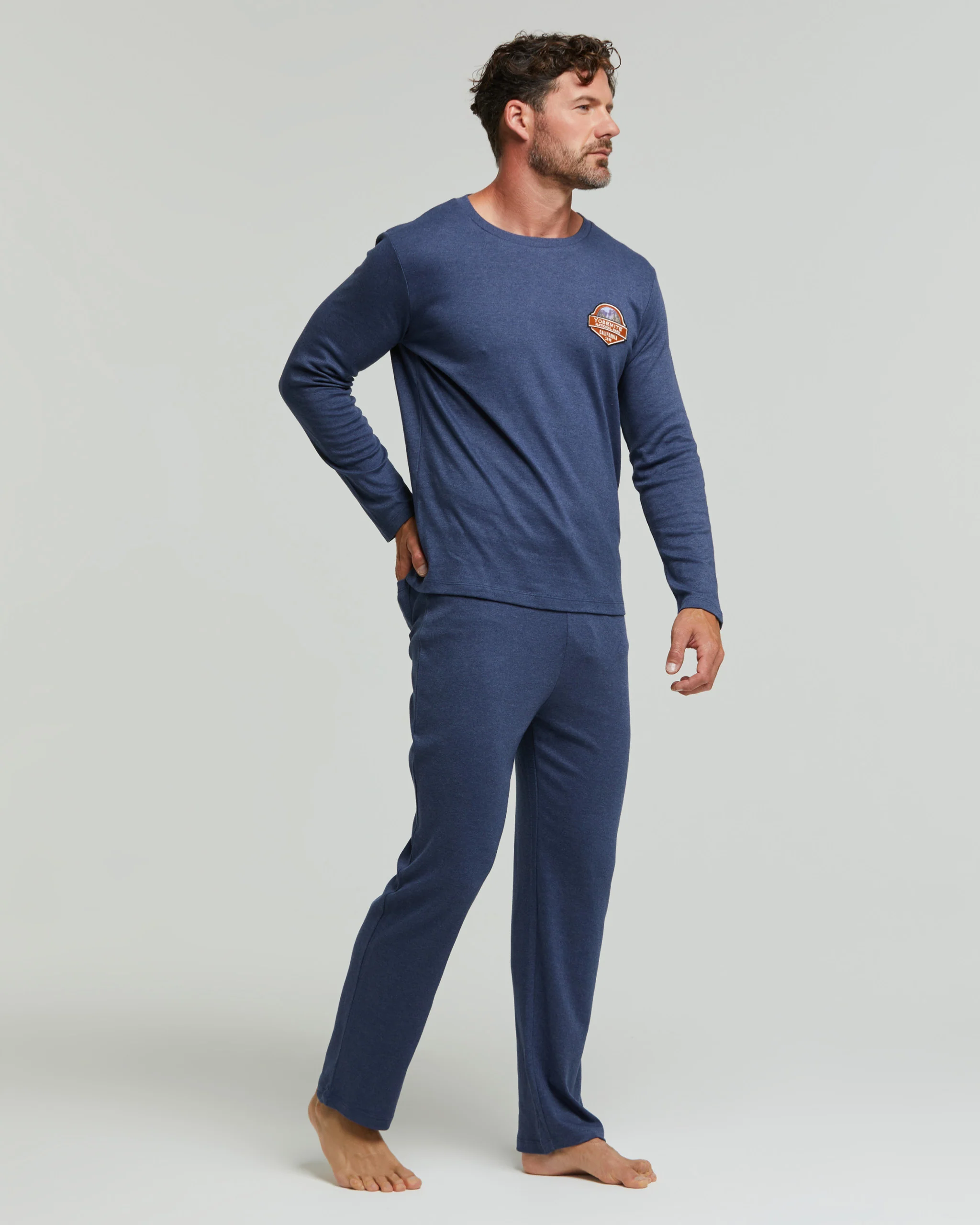 Pigiama lungo cotone interlock Cabernet - Image 3