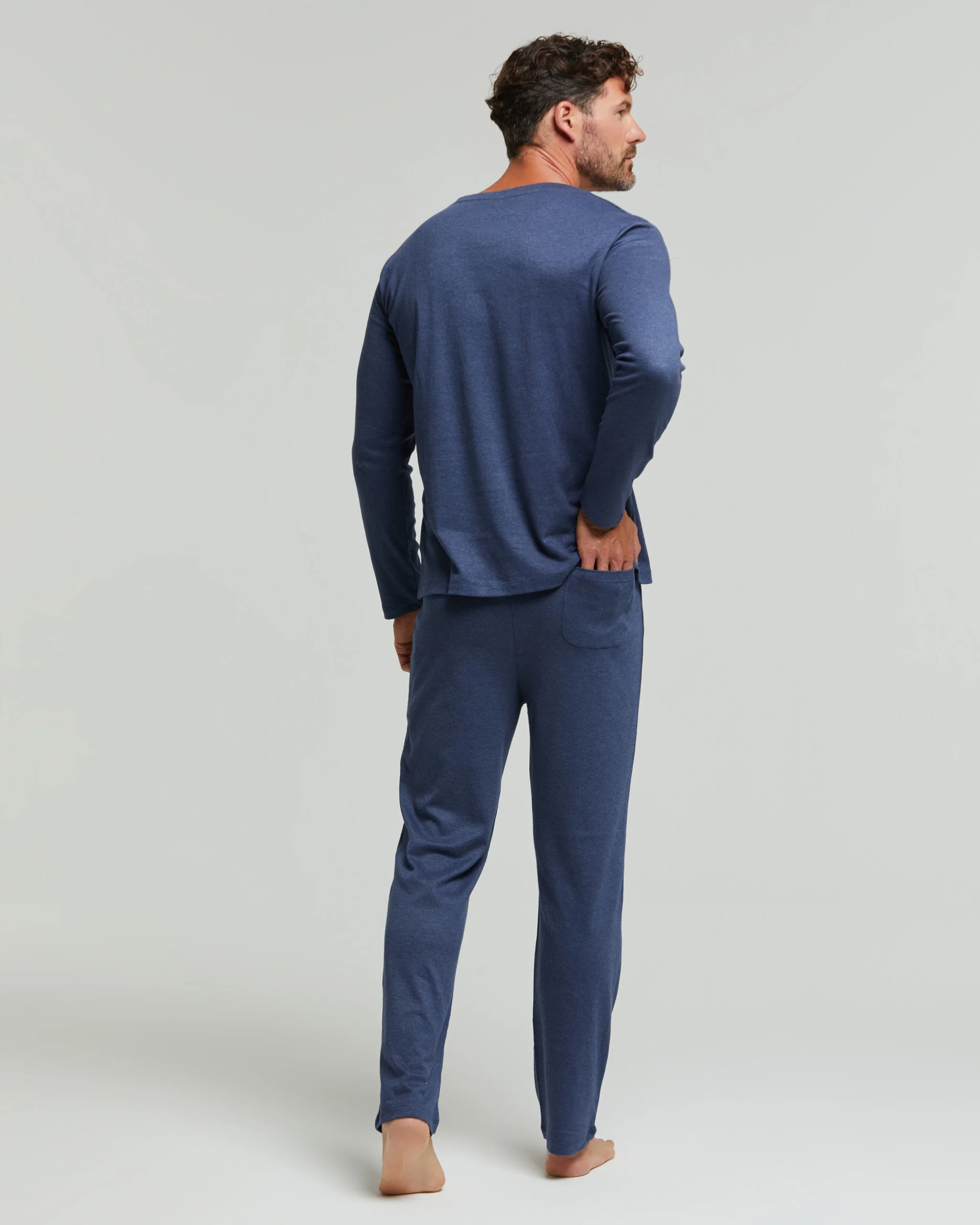 Pigiama lungo cotone interlock Cabernet - Image 4