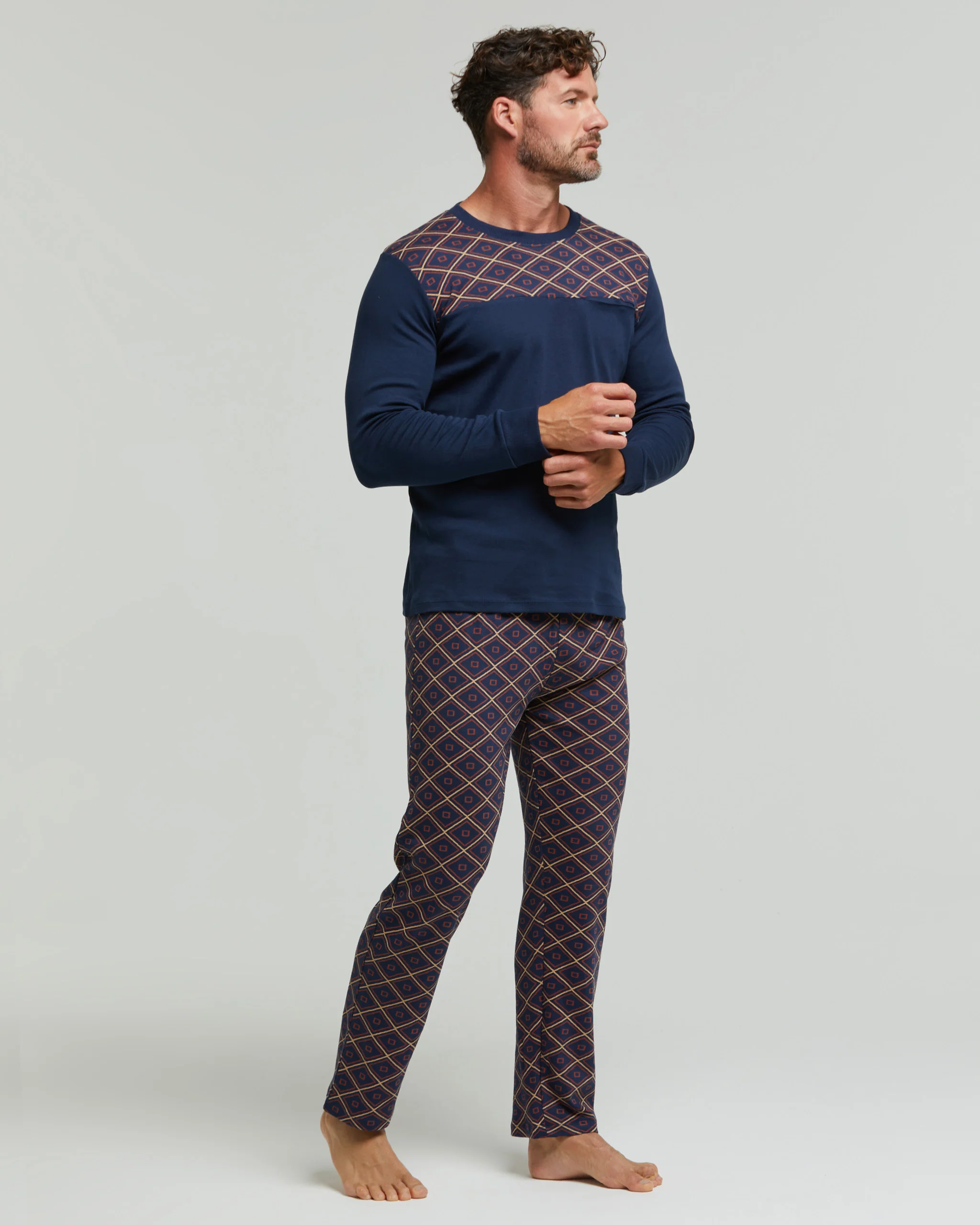 Pigiama lungo cotone interlock Tocai - Image 3