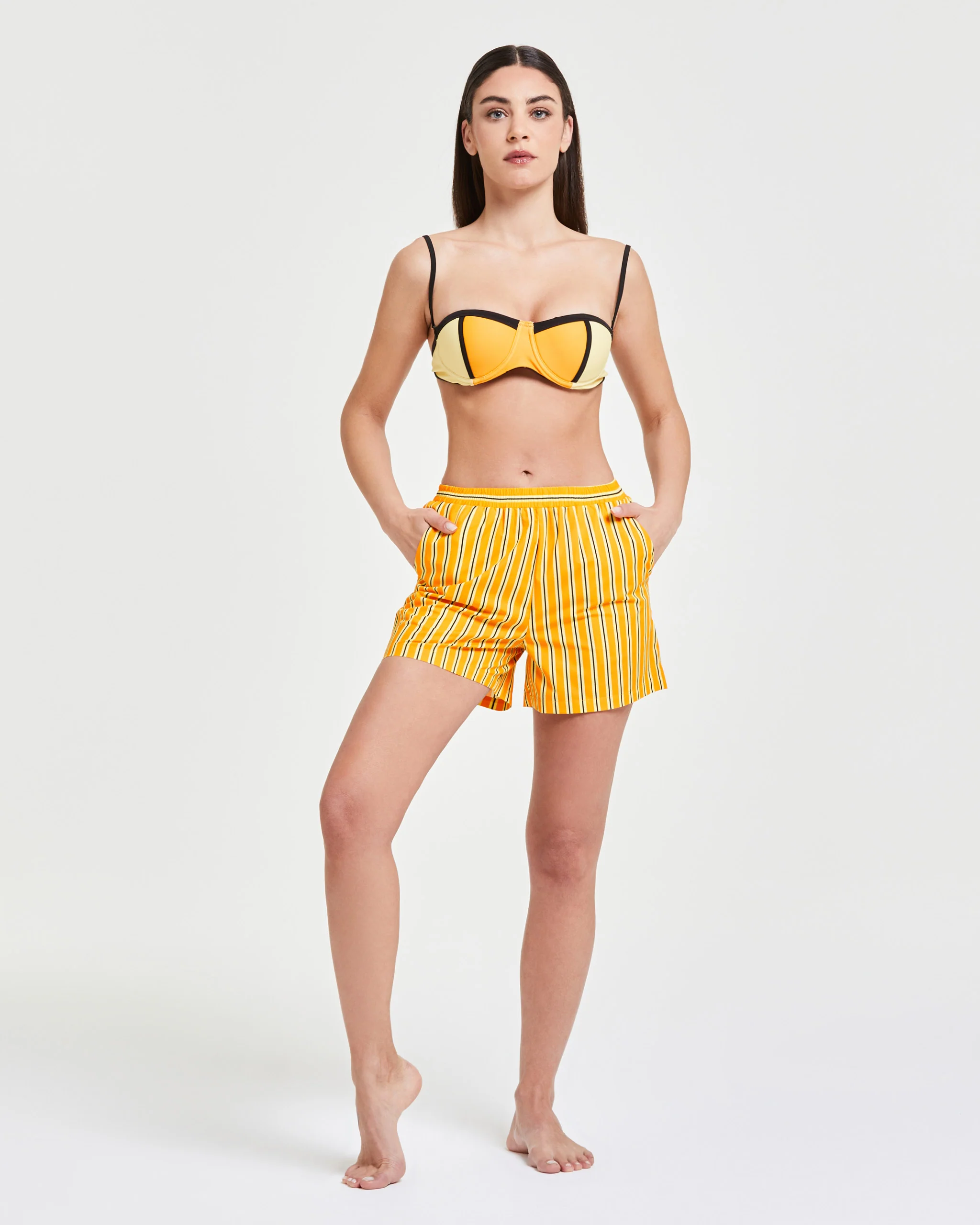 Pompea x Silvian Heach shorts con fantasia rigata - Image 3