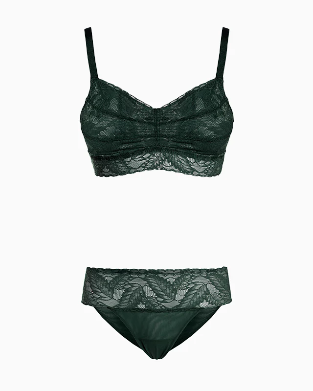 <b>Set Completo</b> coordinato Intimo Pizzo (Verde)