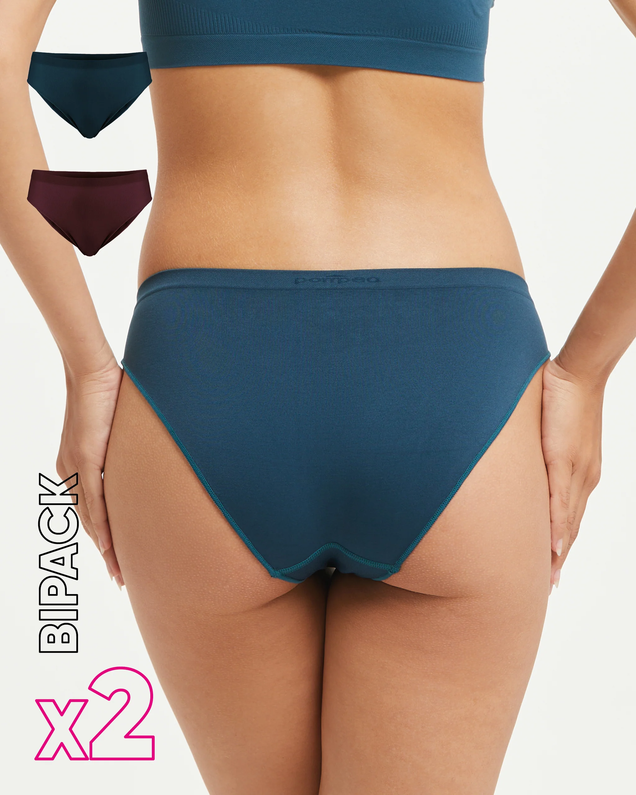 Slip seamless donna con tassello immagliato X2 - Image 2