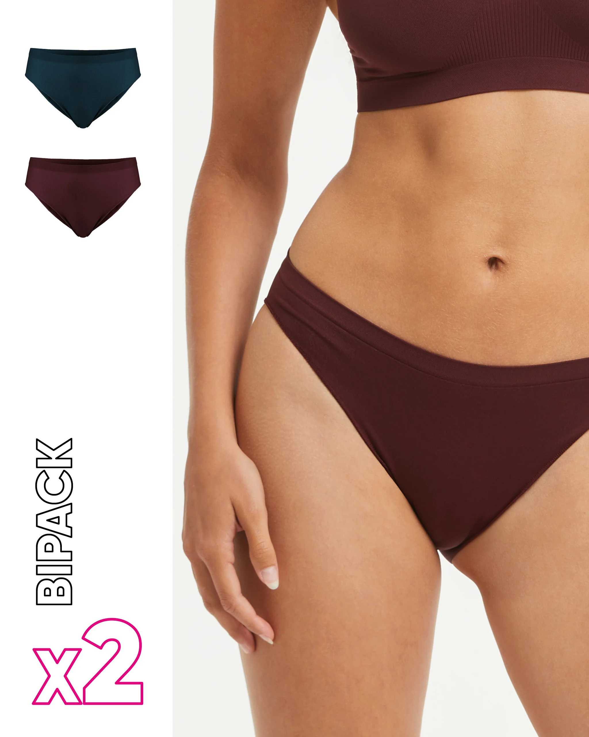 Slip seamless donna con tassello immagliato X2 - Image 5