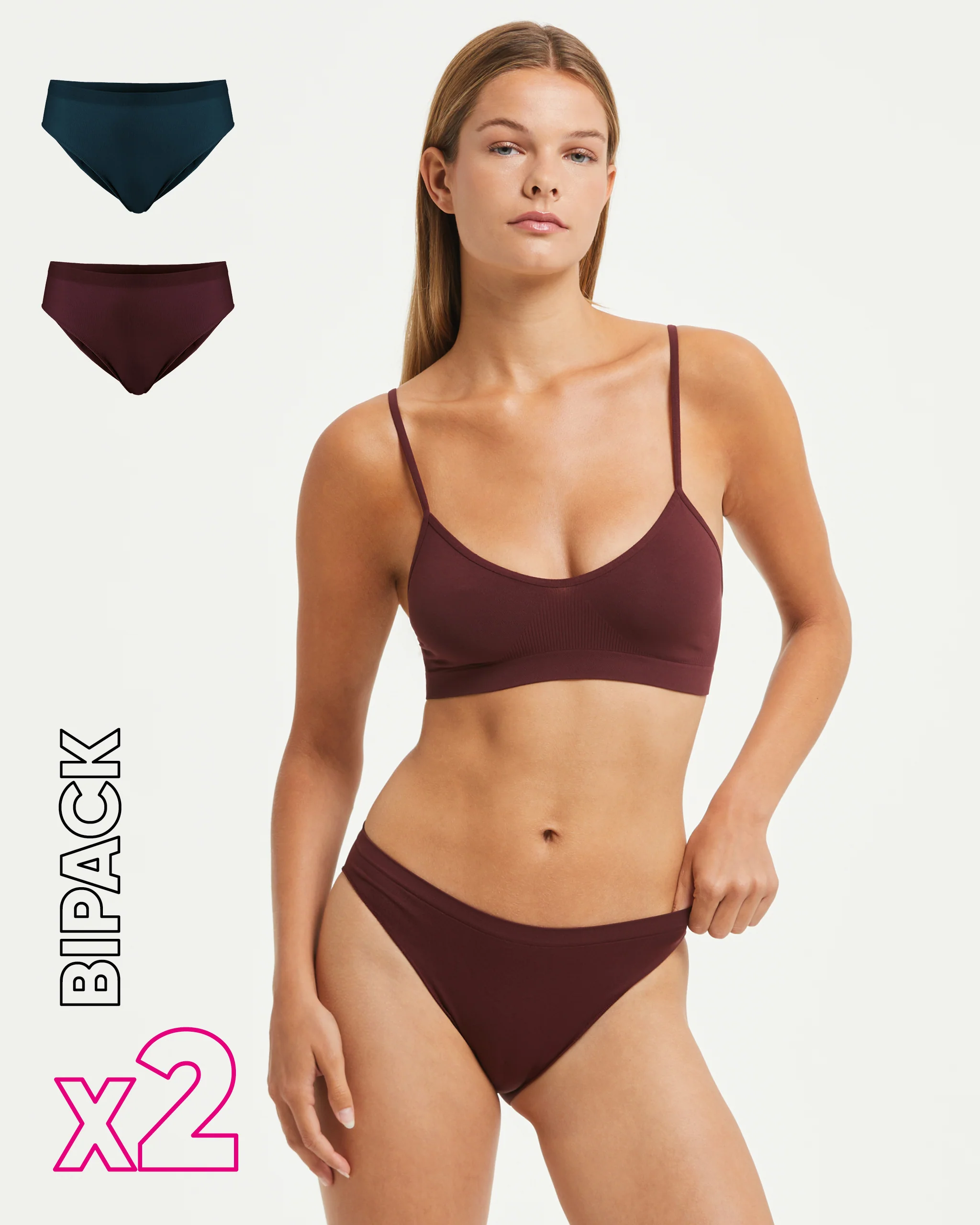 Slip seamless donna con tassello immagliato X2 - Image 8
