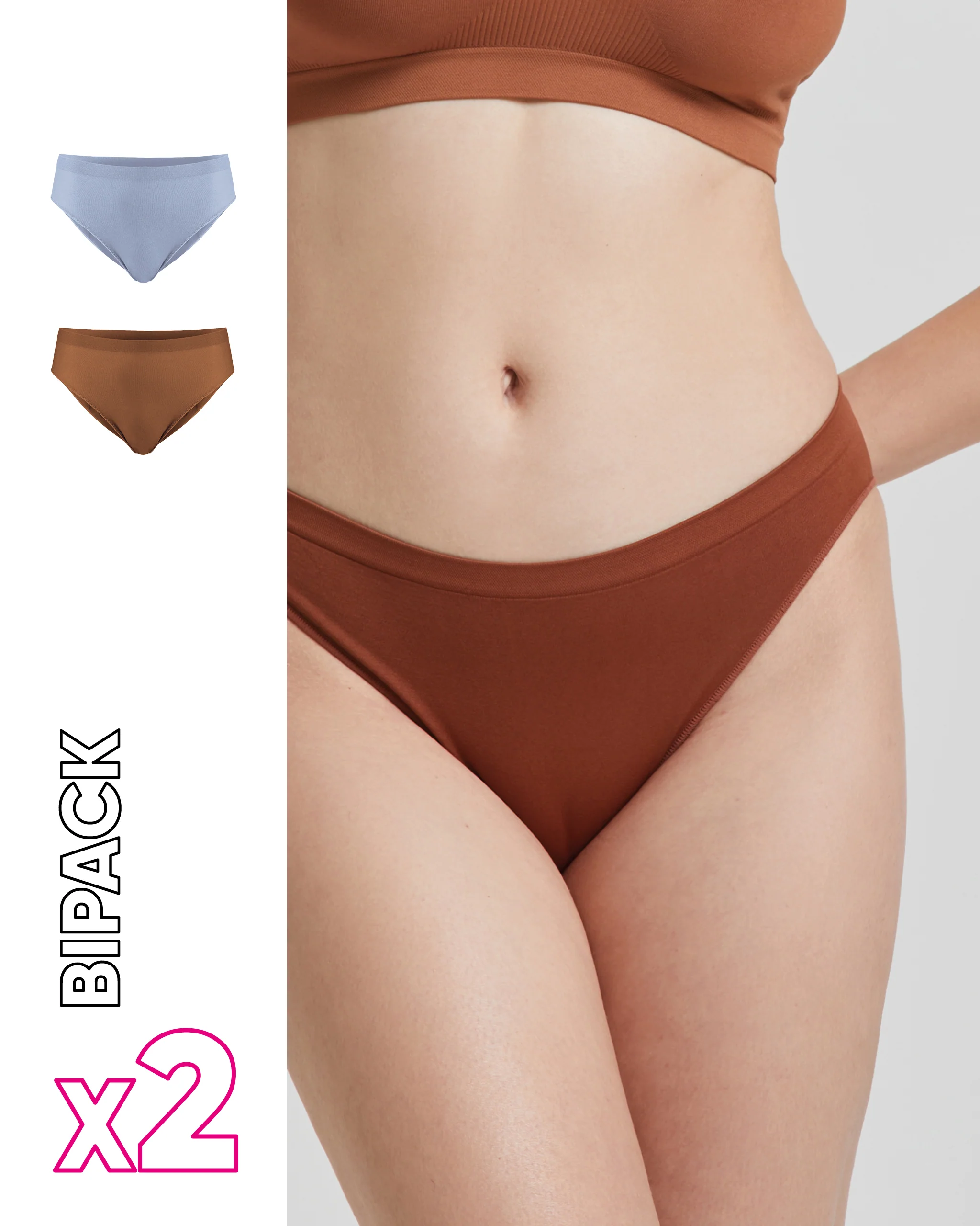 Slip seamless donna con tassello immagliato X2