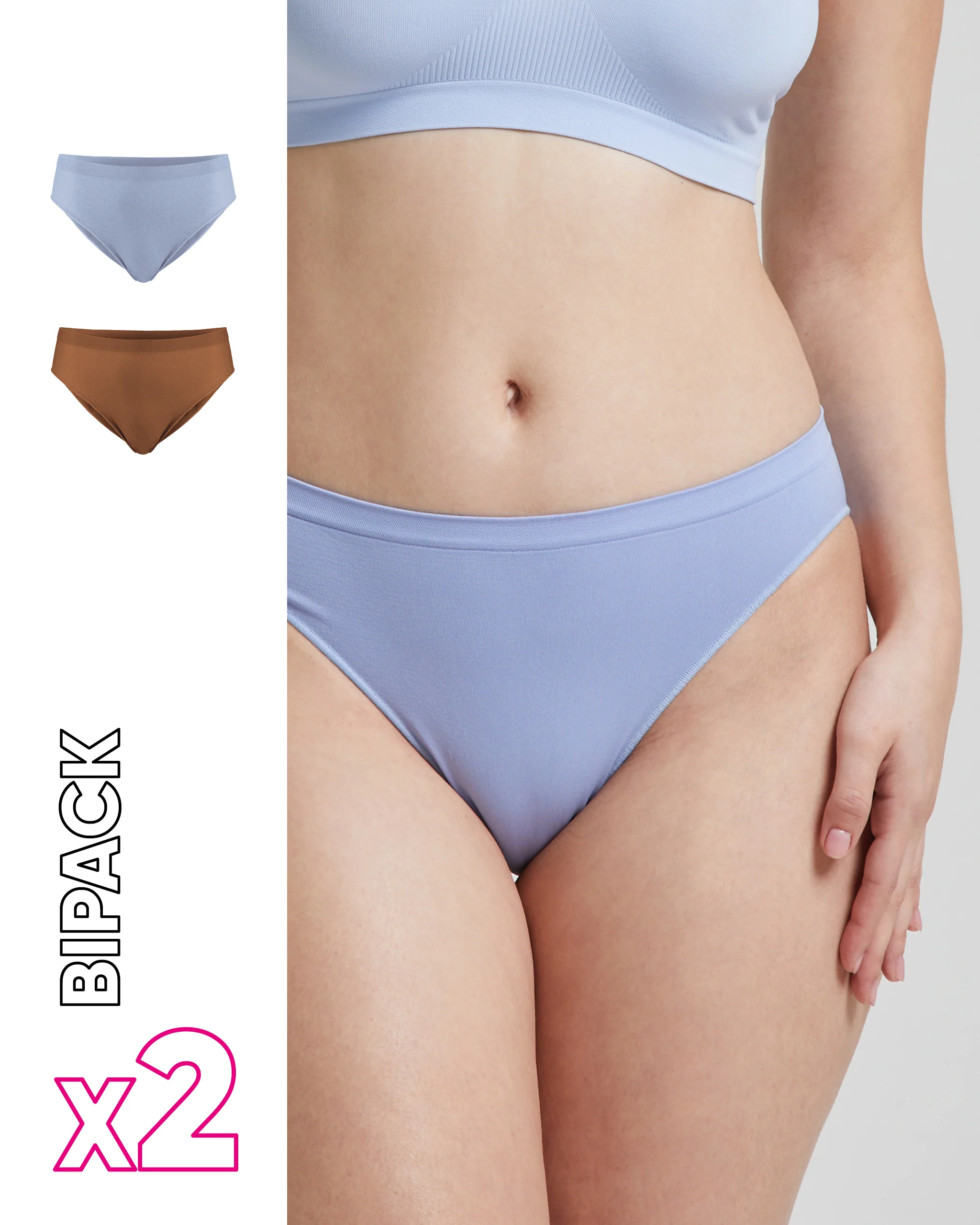 Slip seamless donna con tassello immagliato X2 - Image 2