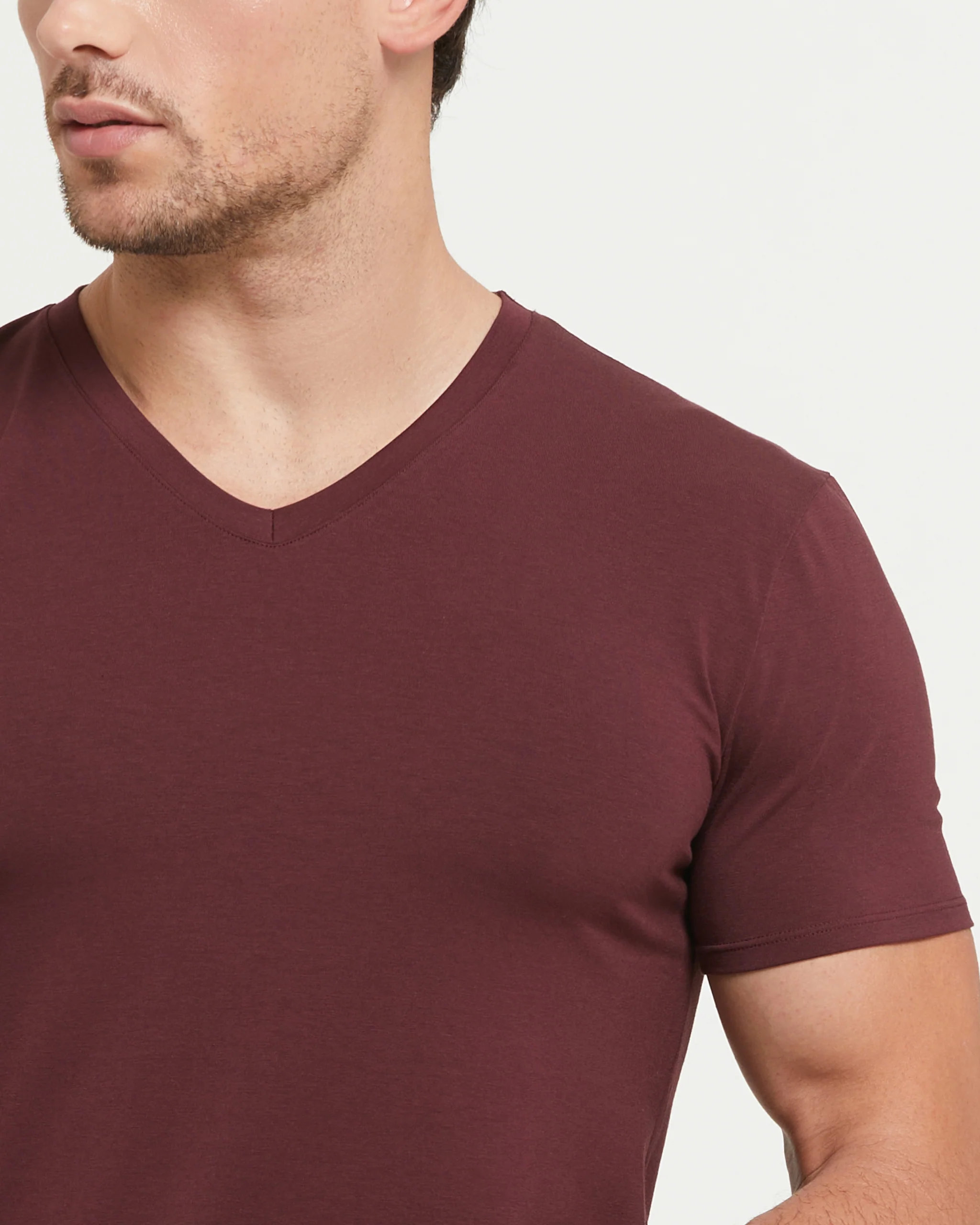 T-Shirt scollo V no stress cotone modal - Image 4