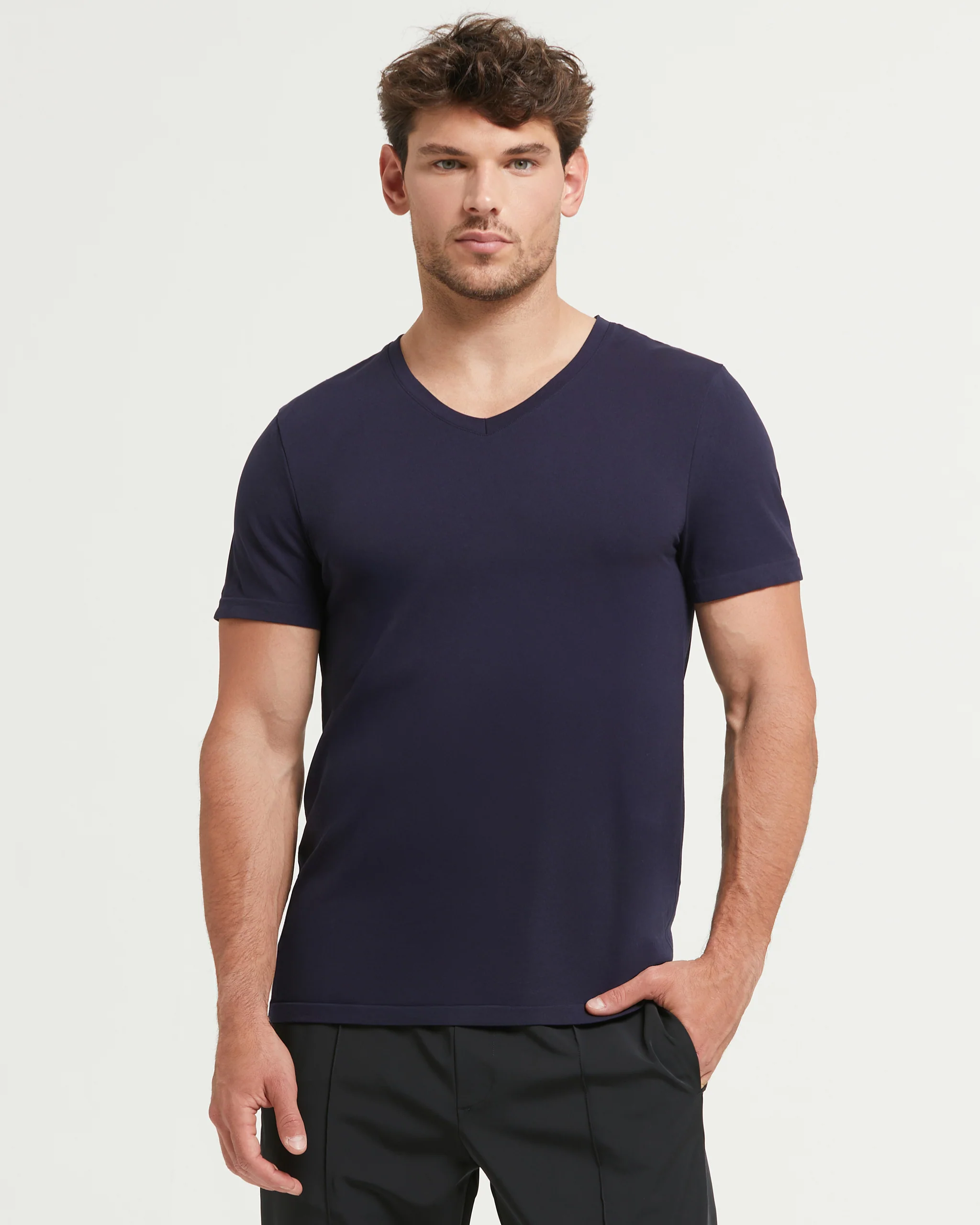 T-Shirt scollo V seamless
